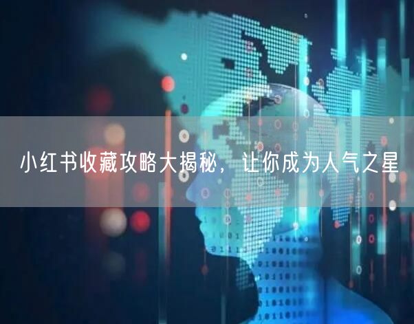 小红书收藏攻略大揭秘,让你成为人气之星