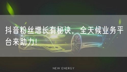 抖音粉丝增长有秘诀,全天候业务平台来助力!