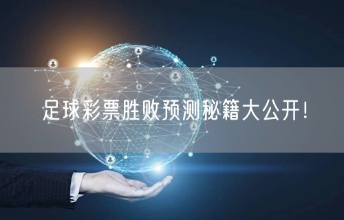 足球彩票胜败预测秘籍大公开!