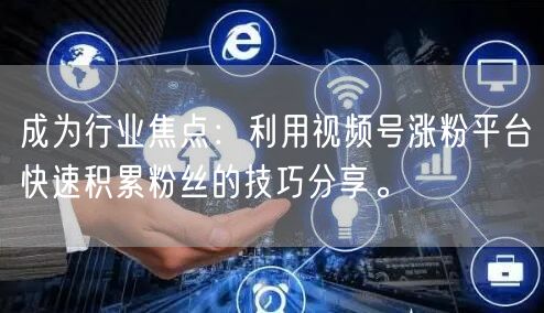 成为行业焦点:利用视频号涨粉平台快速积累粉丝的技巧分享。